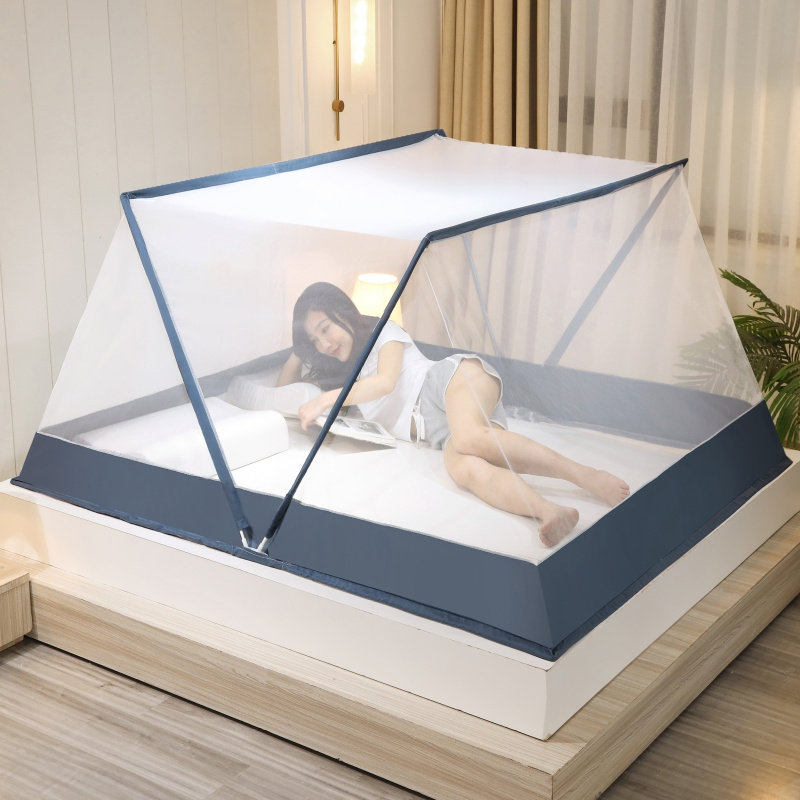 pakistan foldable portable square  mosquito net conector with stand  for King Size Bedding  net  adultset bedroom canopy