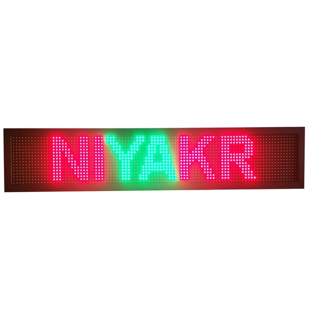 P10 outdoor programmable scrolling led moving message sign full color