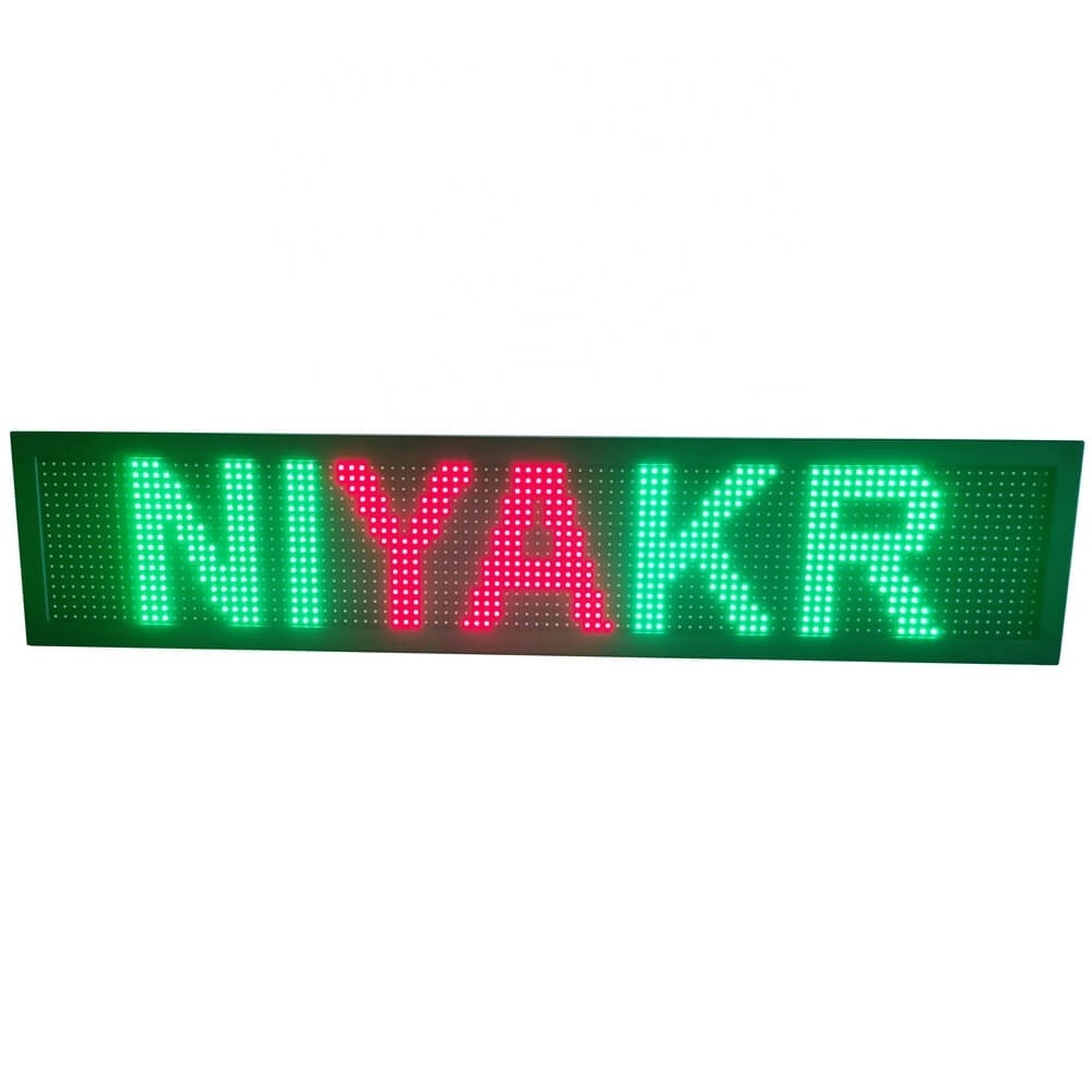 P10 outdoor programmable scrolling led moving message sign full color