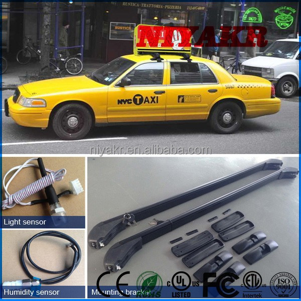 taxi led topper sign/roof mounting rotate lcd cab car taxi advertising screen100% response rate