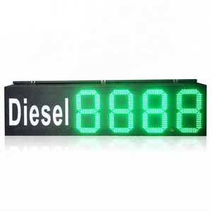 New design green color 8''PCB 888.8 LED gas price sign for gas