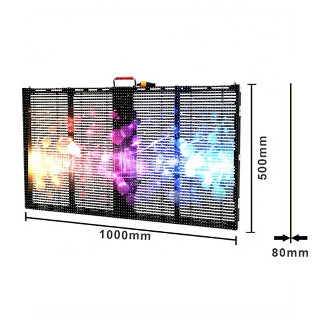 led outdoor transparent led display p3.91 curtain window glass tv led panels mesh display transparent led screen