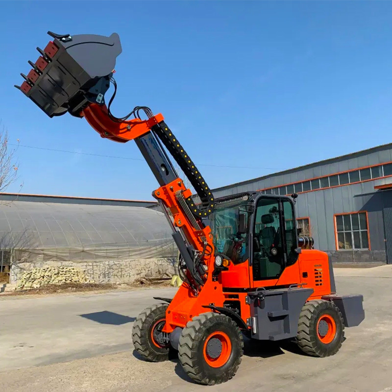 Chinese factory diesel hydraulic front end loader telehandler wheel loader telescopic loader with Eu stage 5 certificate