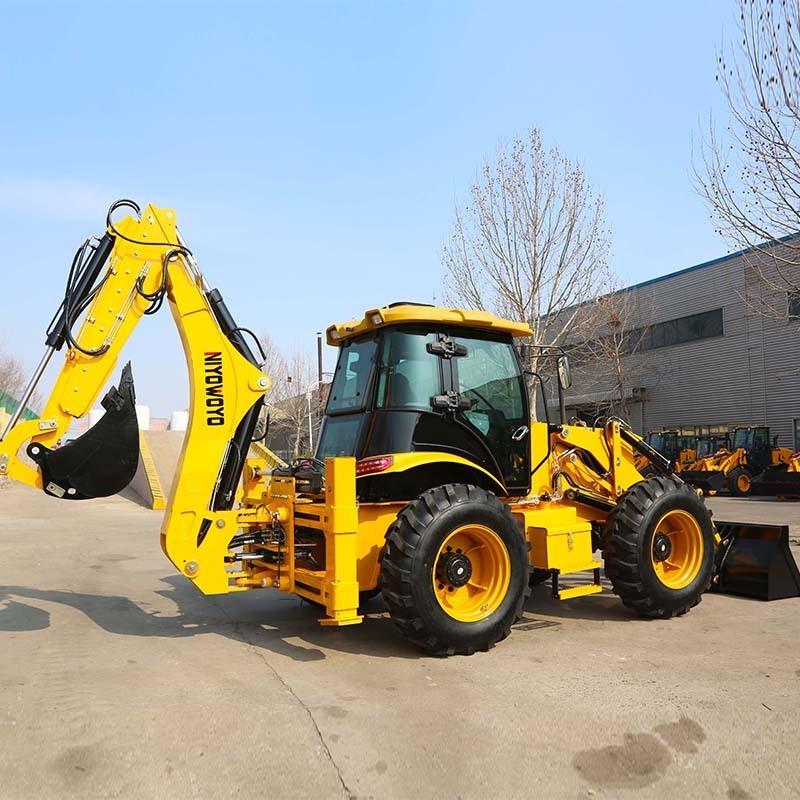 Chinese factory backhoe excavator loader 4x4 towable backhoe loaders with auger drilling rig for sale