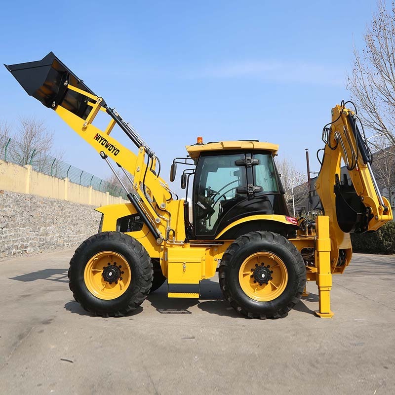 Chinese factory backhoe excavator loader 4x4 towable backhoe loaders with auger drilling rig for sale