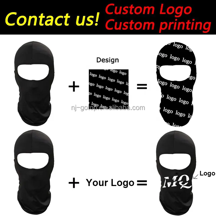 Custom Tactical Balaclava Full Face Cover Men's Anti-UV Sunscreen Mask Face Mask Windproof Ski Ninja Mask