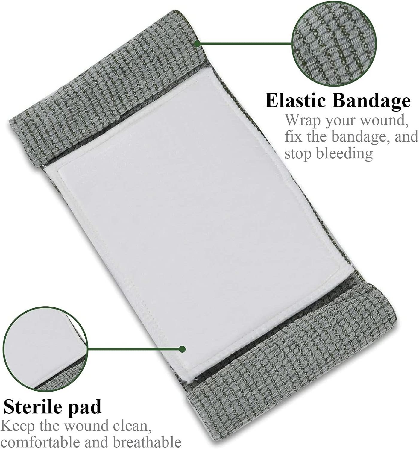 Israeli 6 inch Bandage Emergency Bandage, Wound Trauma Dressing for Bleeding Control First Aid Kit, Sterile Packaging