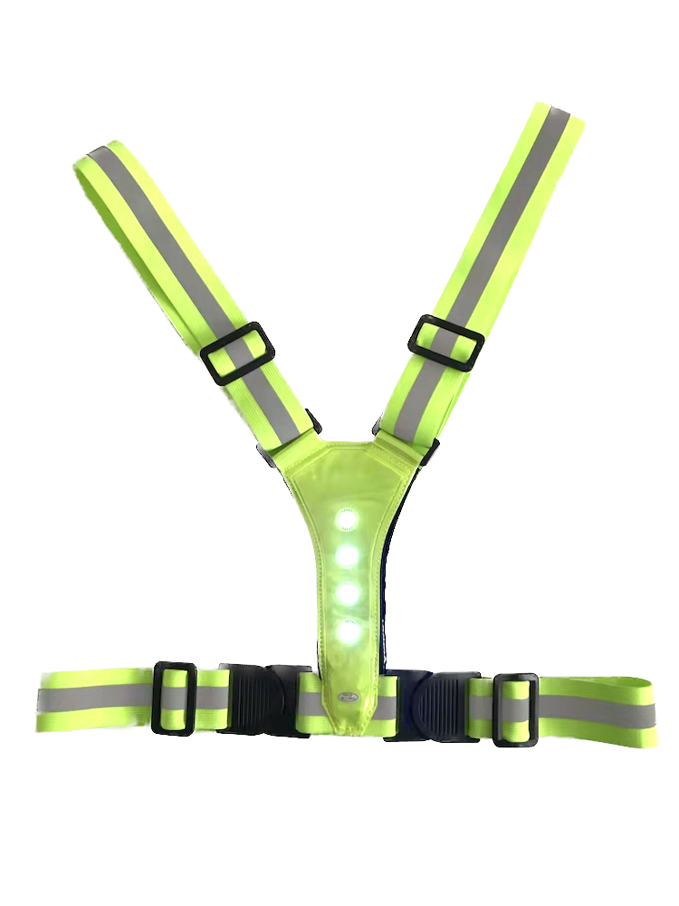 Unisex Adjustable Elastic outdoor Gear Reflective Running  LED Safety  Belt For Night Walkers Bikers