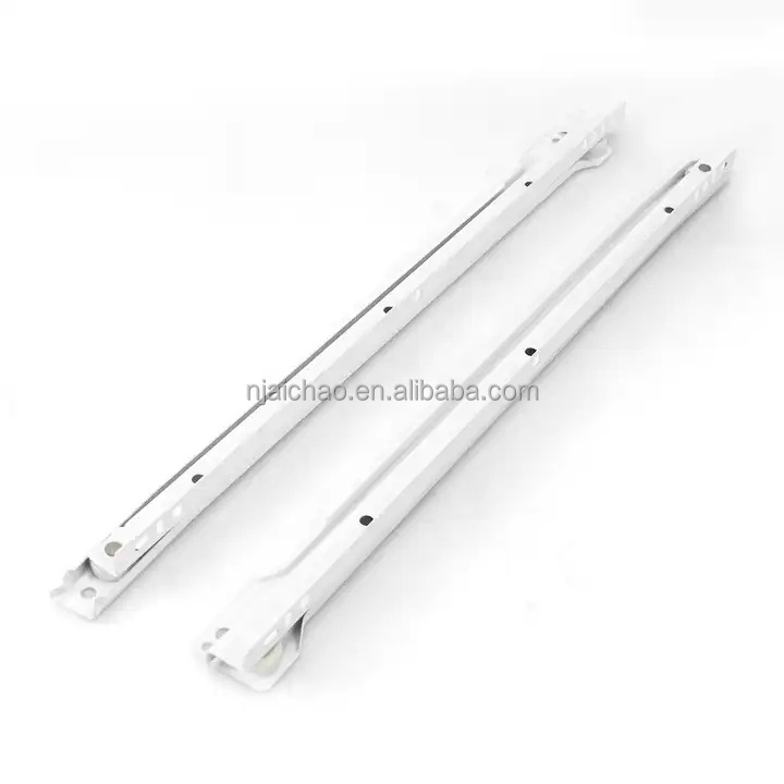 Powder coated white Powder Color Furniture Slide Factory drawer slide rollers and wheels for drawer using