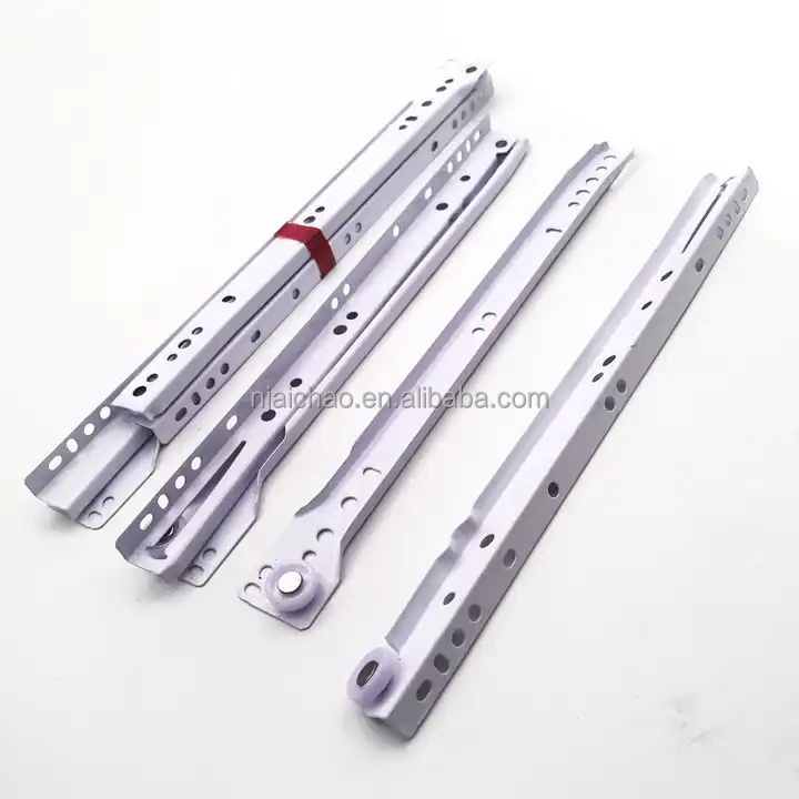 Powder coated white Powder Color Furniture Slide Factory drawer slide rollers and wheels for drawer using