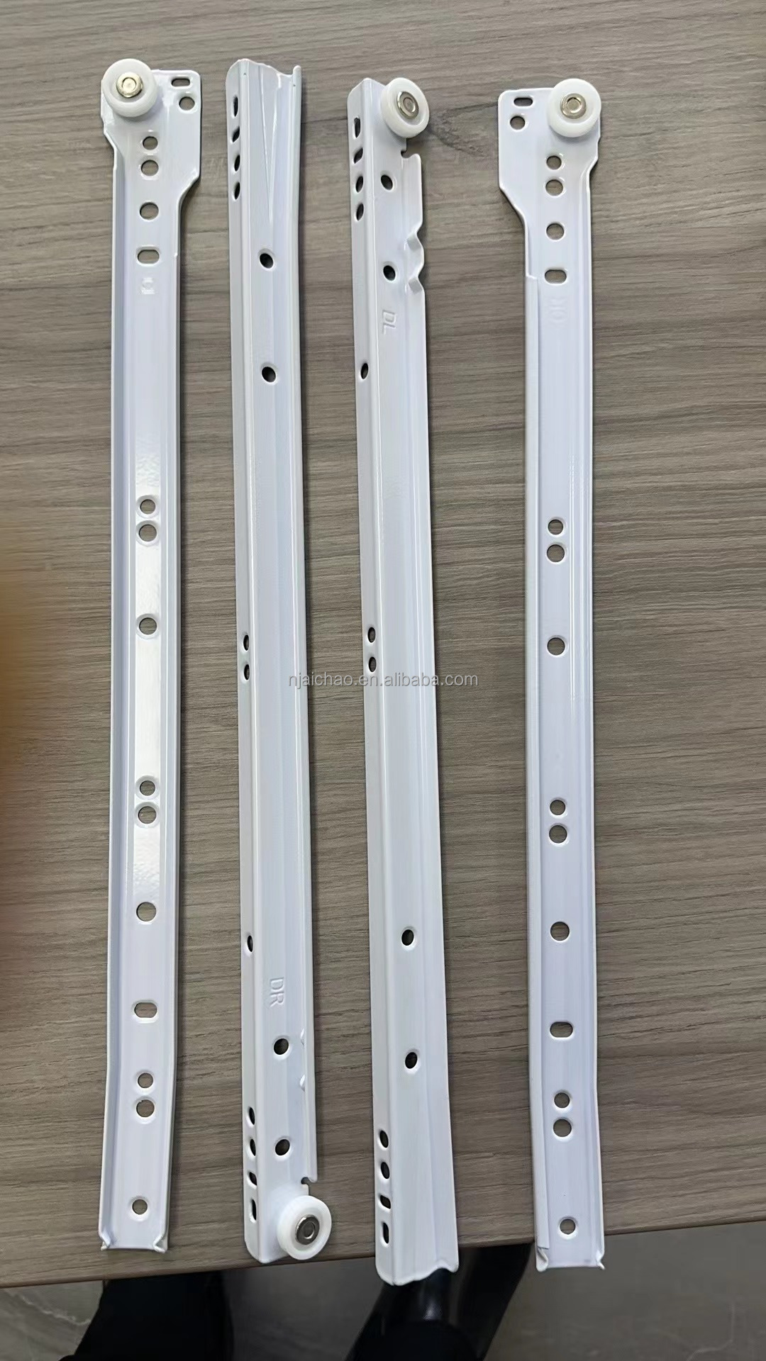 soft closing telescopic drawer slide channel European style powder coated drawer slide