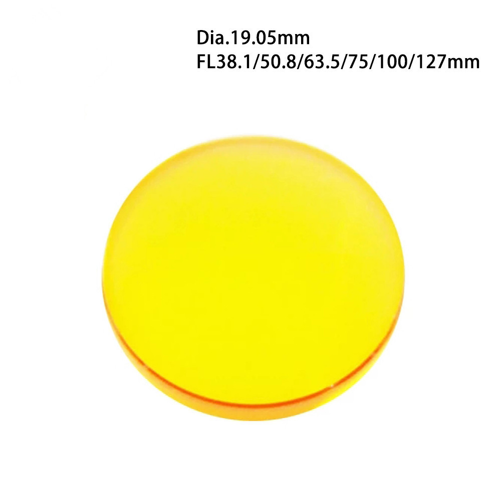 Dia.18 19.05 20mm FL38.1mm 50.8 63.5 75 100 127mm Focus Lens CO2 Laser Lens for Laser Engraving Cutting