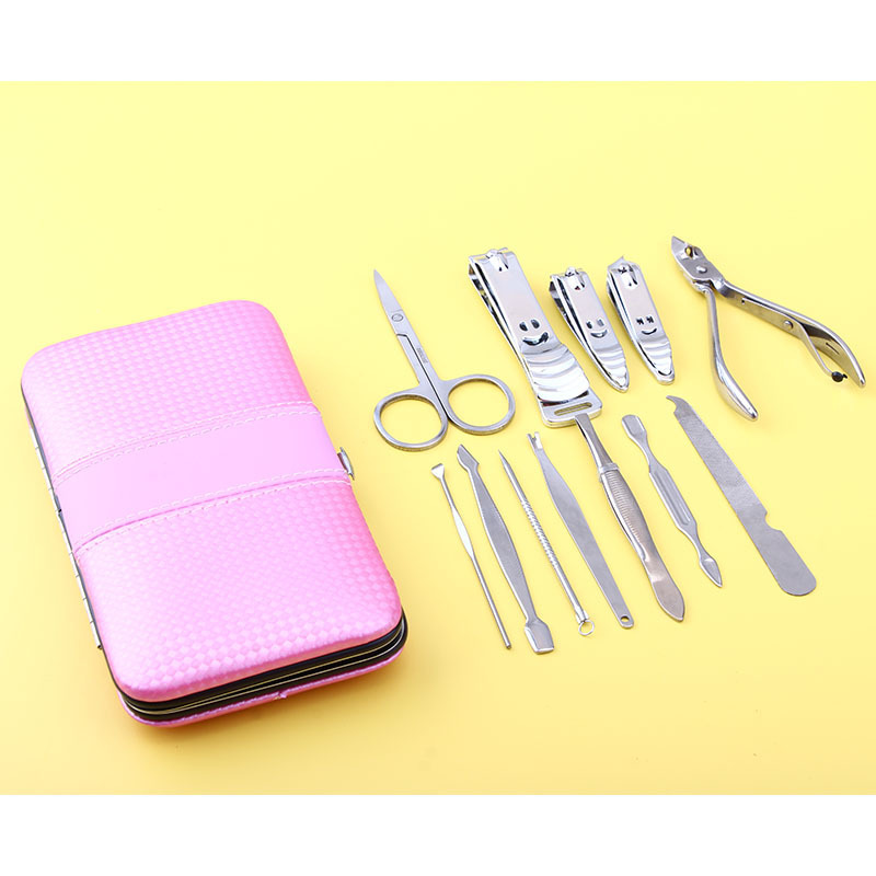 New Personal and Professional Use Beauty Care Nail Clippers Kit with High Quality Nail Scissors 12pcs Manicure Set