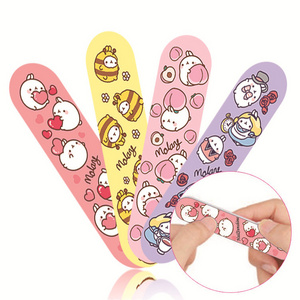 Wholesale Cute Pattern Double Sided Nail Buffer Packs Disposable Mini Nail File