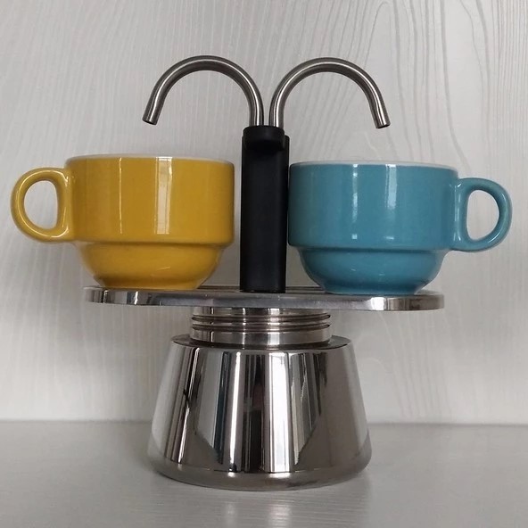 Food Grade Italian Coffee Maker Moka Pot 2 Cups Espresso Stainless Steel Moka Mocha Pot Espresso Coffee Maker