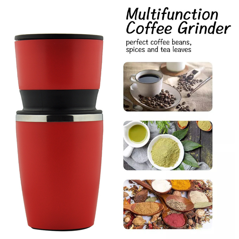 Stainless Steel Adjustable Coffee Mill Large Capacity Ceramic Burr Grinder Manual Coffee Bean Grinder and Spice Grinder