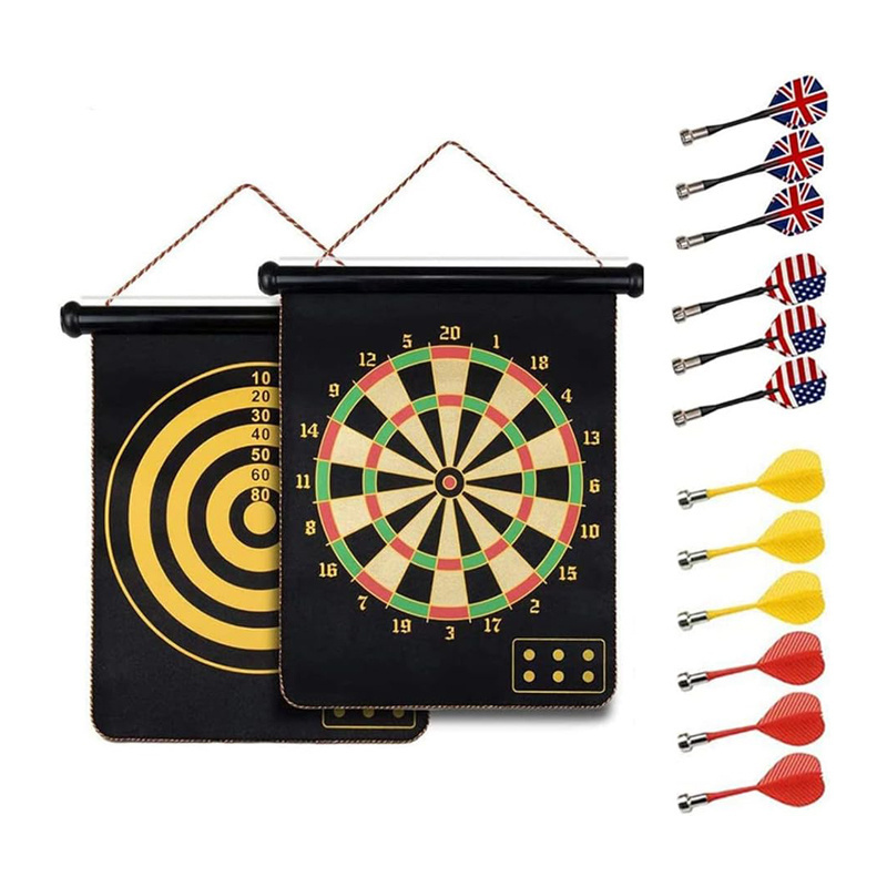 Magnetic Safe Dart Board 15'' Double-Sided Dartboard