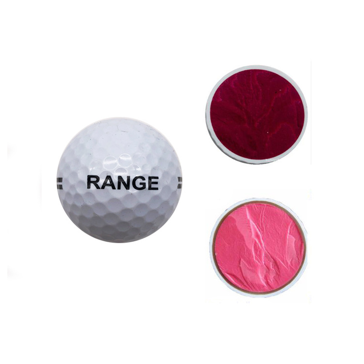 cheap 2 pieces 3 pieces durable custom color logo printed driving range OEM logo golf range balls