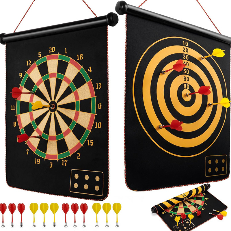 Magnetic Safe Dart Board 15'' Double-Sided Dartboard