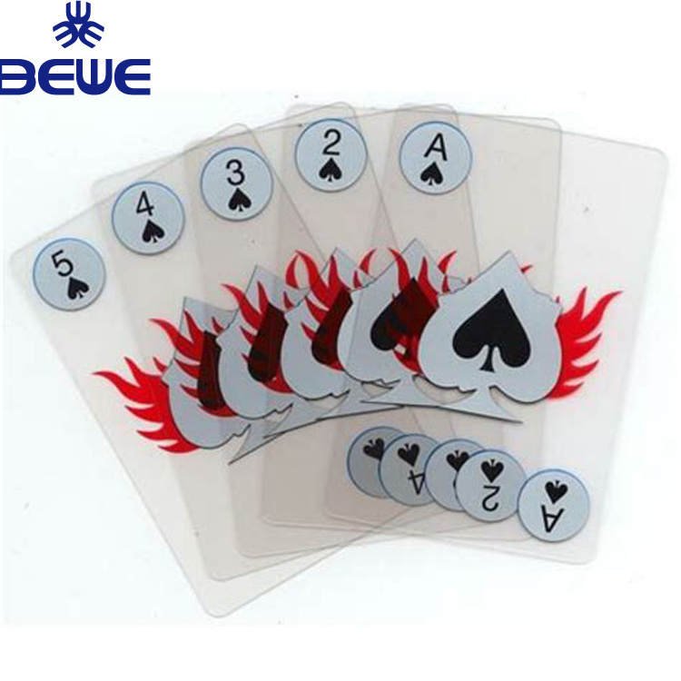 Durable Plastic Transparent Cheap Playing Poker Cards