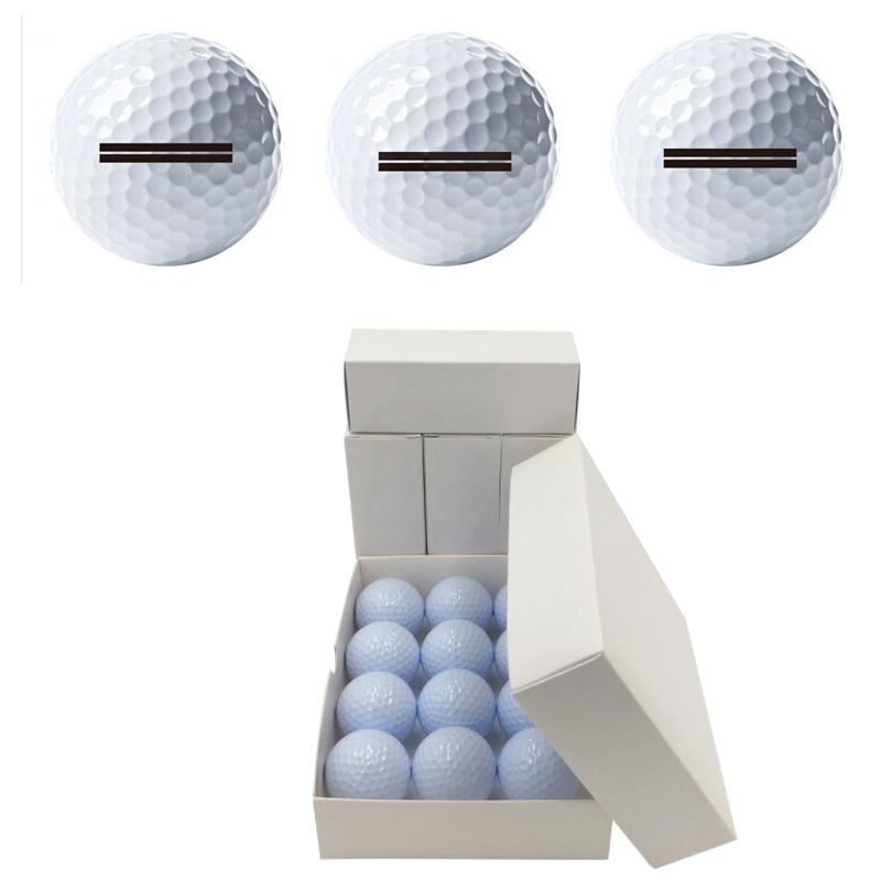 cheap 2 pieces 3 pieces durable custom color logo printed driving range OEM logo golf range balls