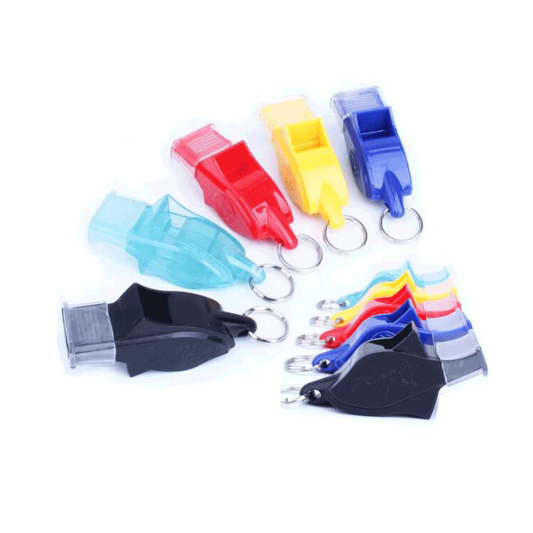 custom color good price best selling soccer referee sports use cheap high pitch colorful plastic dolphin whistle