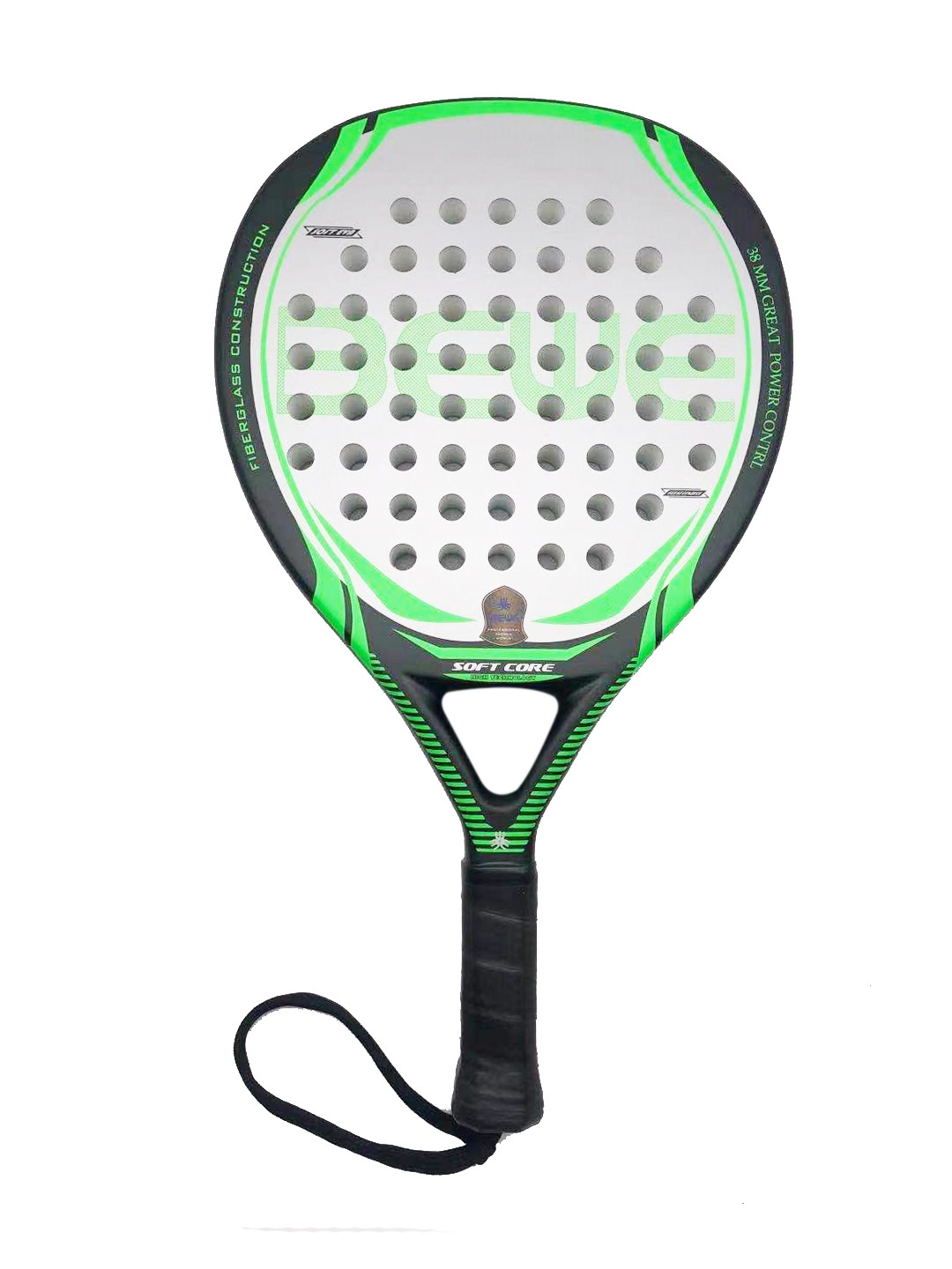 For Beginner custom logo light weight fiberglass Surface EVA memory flex foam core fiberglass paddle tennis racquets