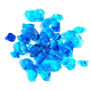 Garden Landscapes Tropical Blue Crushed Fire Glass Rock