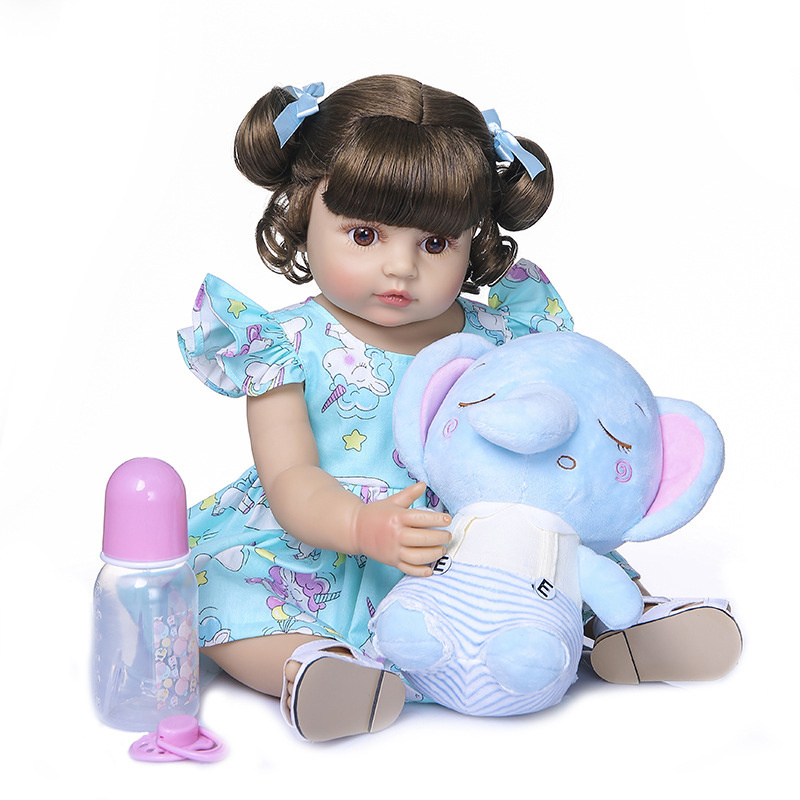 Baby Doll boneca reborn  silicone baby doll Fashion Body Plastic  Solid Real Big Nesting Reborn Doll