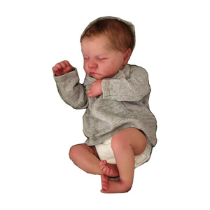 Realistic 48cm Soft Silicone Asleep Reborn Baby Doll  3D Skin with Visbile Veins Reborn Newborn Bebe