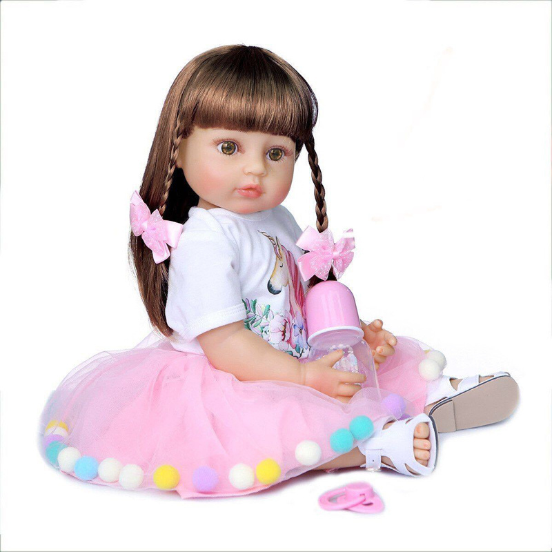 Baby Doll boneca reborn  silicone baby doll Fashion Body Plastic  Solid Real Big Nesting Reborn Doll