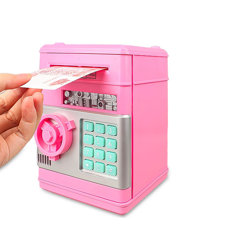 Auto-rolling Money Saving  Bank Plastic Money Saving Box ATM Saving Bank for Kids Adults