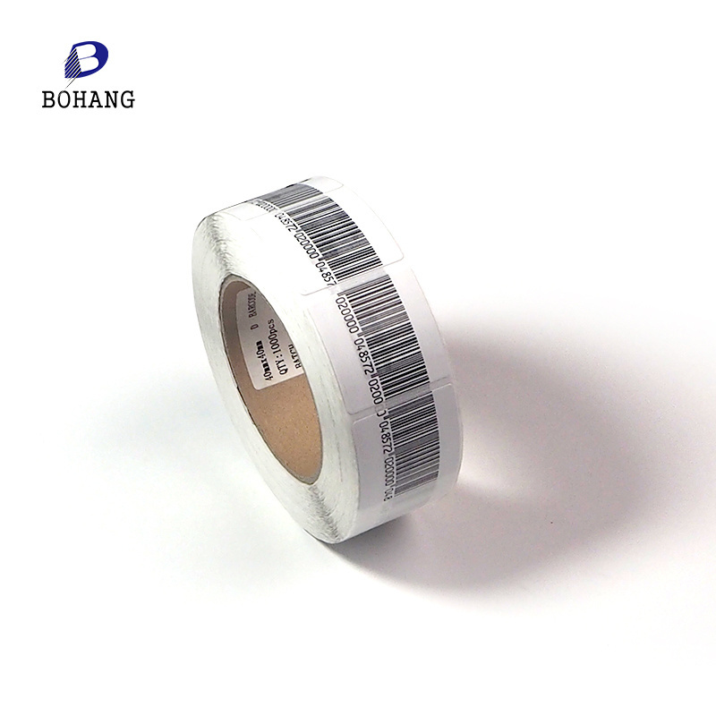 Bohang RF Labels Magnetic Alarm Security Barcode white Label 8.2Mhz EAS rf Anti Theft Label factory