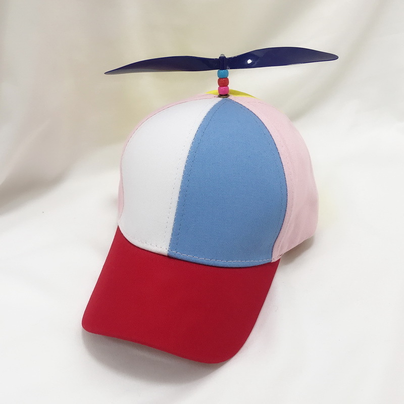 child 6 panels helicopter shape  baseball with propeller hat for kids