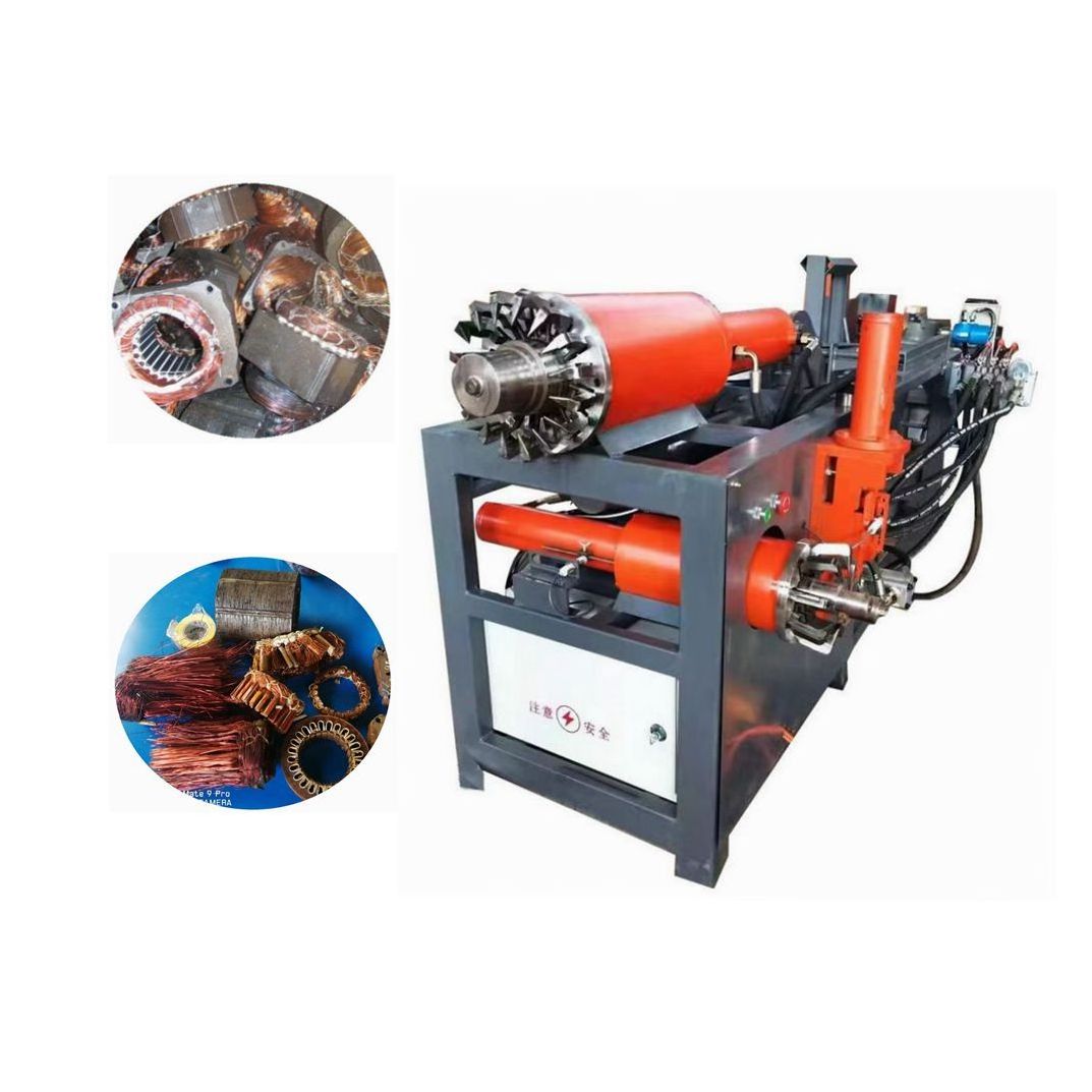 Electric Motor Rotor Wrecker Recycling Machine Motor Stator Winding And Peeling Machine