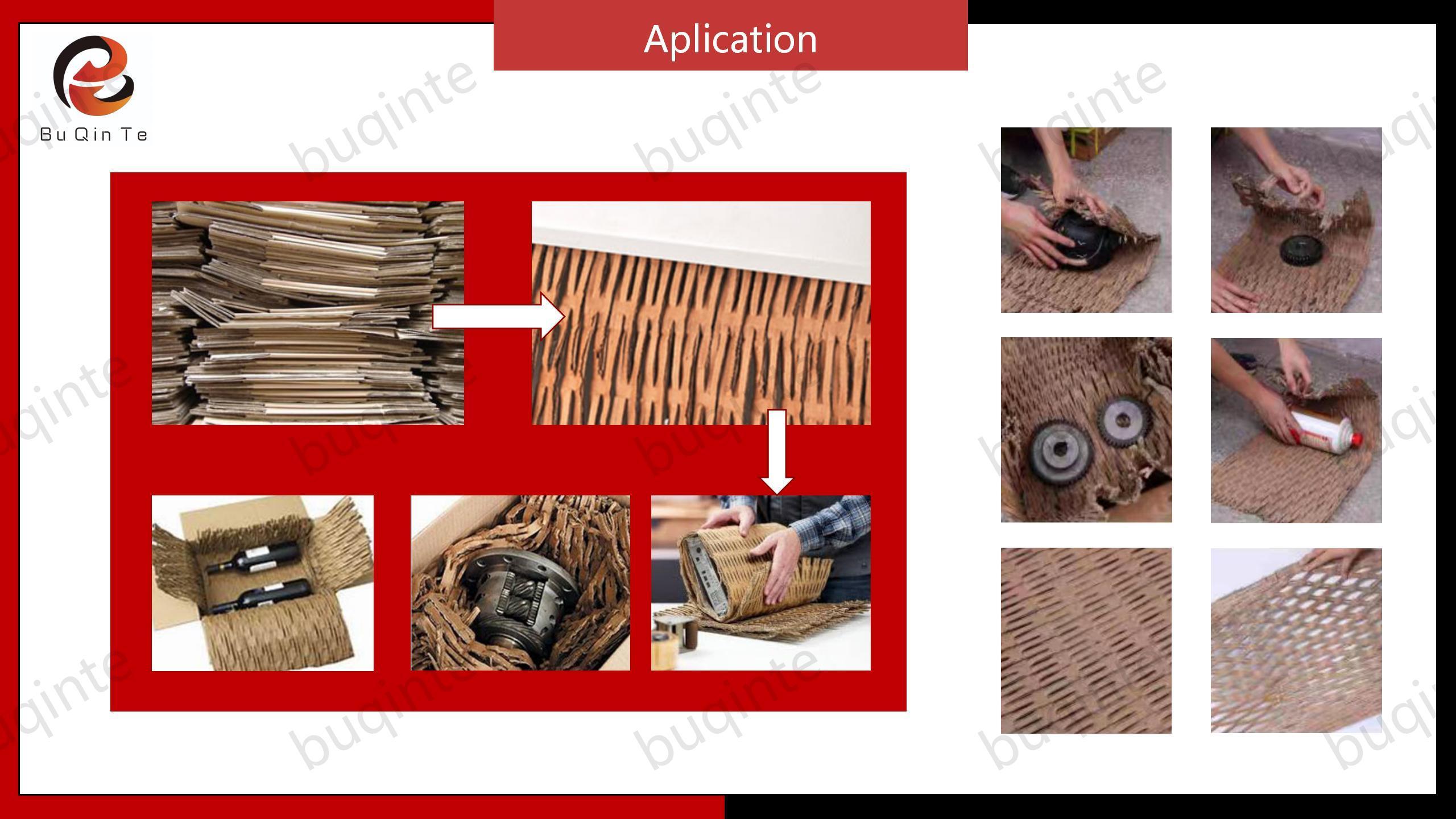 BUQINTE automation Expanding Pad Cutting Waste Board Corrugated Cardboard Kraft Paper Converts Shredder Machine