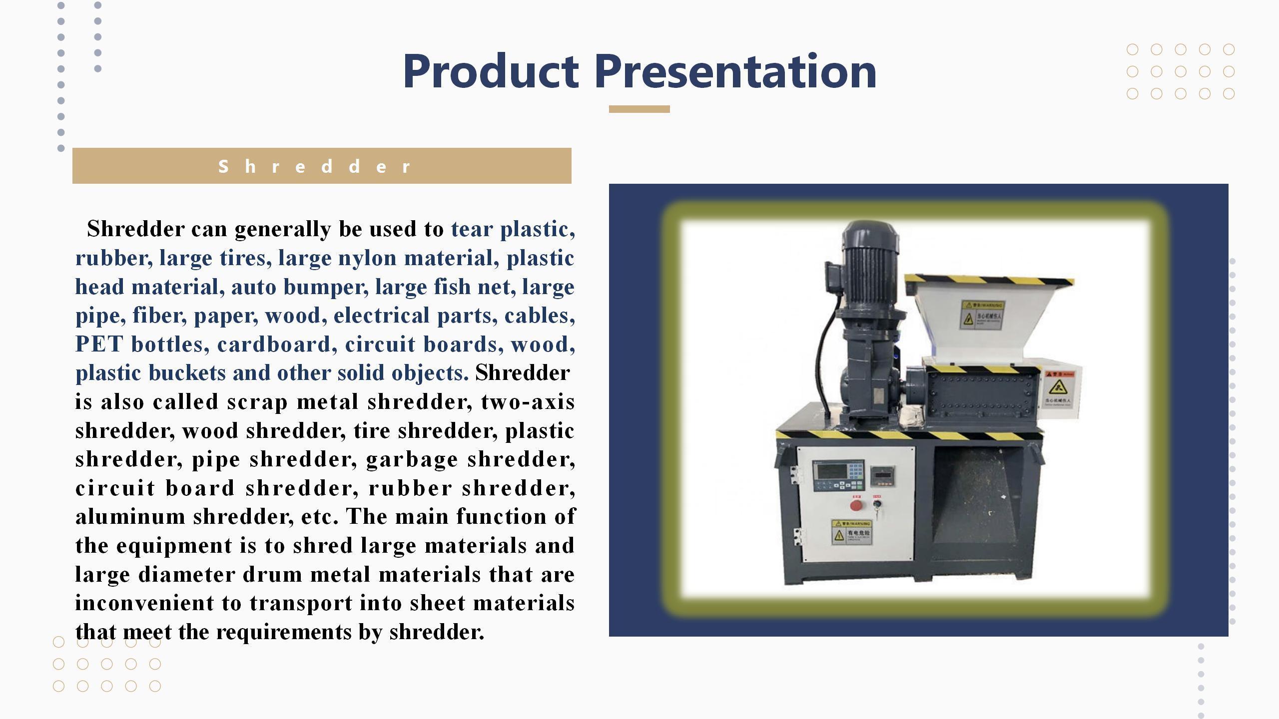 Easy operation Professional household garbage shredder document shredder for recycling