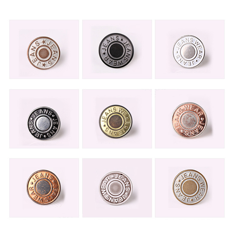 Customized Detachable Metal Jeans Button Pants Fashion Clothing Accessories Jacket Decoration Customized Buttons