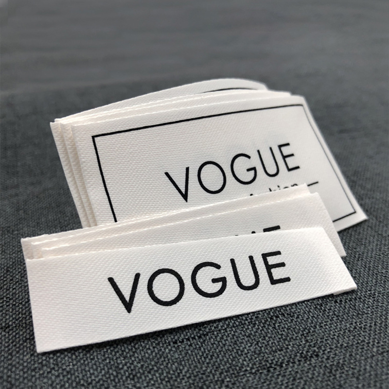 Wholesales Custom Private Garment Brand Logo Label Woven Printing T shirt Sewing Name Cotton Cloth Label Clothing Tag and Label