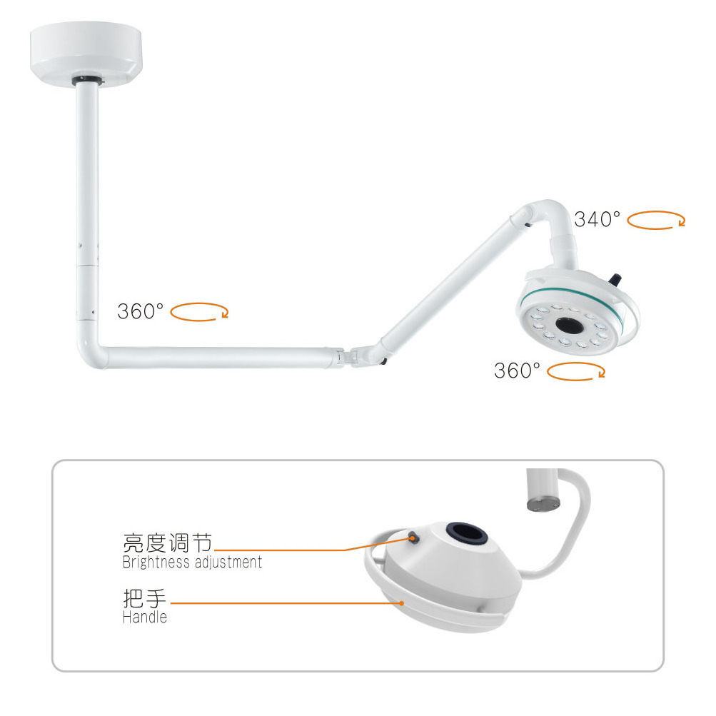 Celling-mounted examination Ophthalmology  medical Light dental Surgery Shadowless Lamp Gynecological with led bulbs