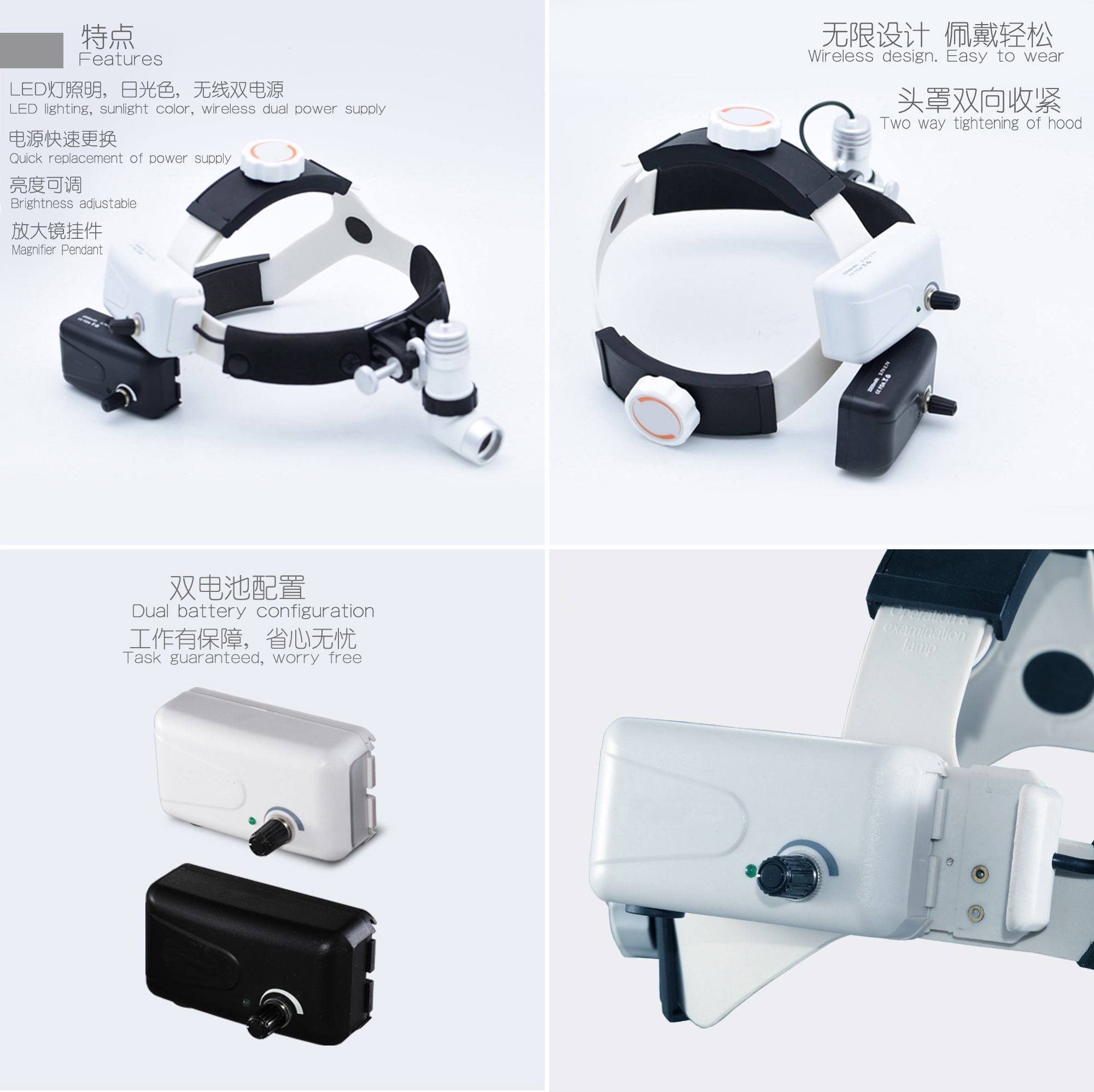 Chenwei Rechargeable LED Headlight With Dental Loupes Clinical Led Operating Head light operate Surgery Headlight