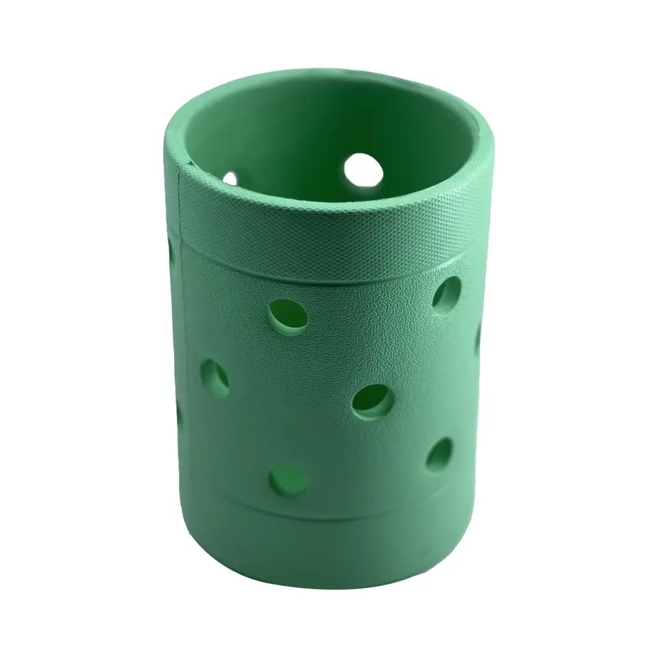 Customized design candy color round coffee cup holder EVA beer can cooler storage tank bogg bag silicone beach accessories