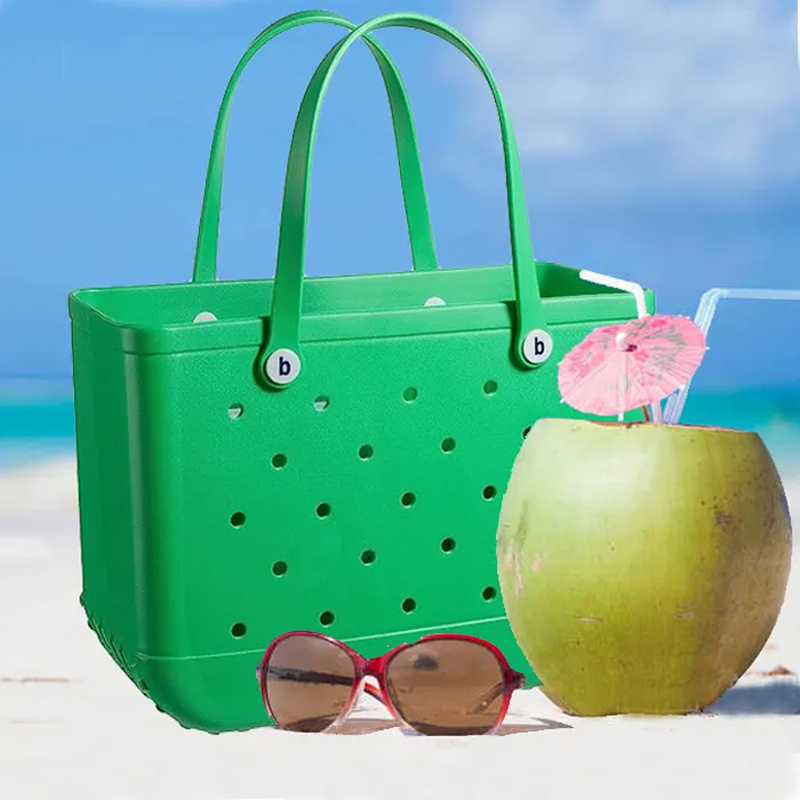 Hot Sale Eco Jelly Candy Lady Handbags Women Wholesale Beach Waterproof Tote Bag Silicone Beach Wholesale Bogg Bag