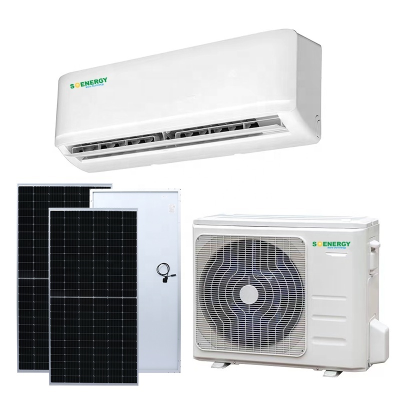 Solar Energy System Complete Set AC DC Full-DC Air conditioner 12000-24000 BTU Hybrid Solar A/C