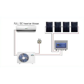 12000BTU Split Tpye Wall Mounted Solar Air Conditioner Car Usb Window Power Battery Outdoor Garage Room Timer Parts Featured