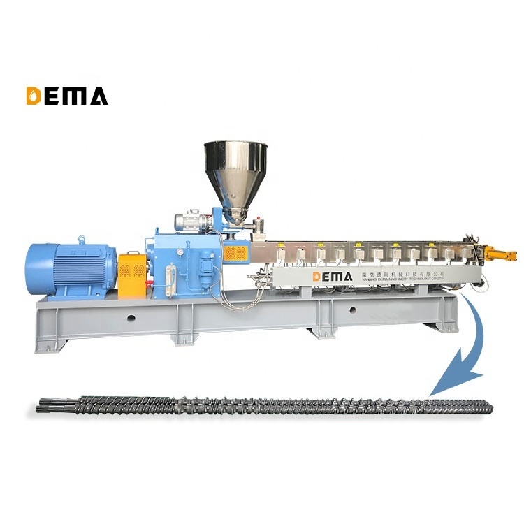 DEMA Plastic Pellets ABS PE HDPE Pelletizer Compounding Extruder Machine