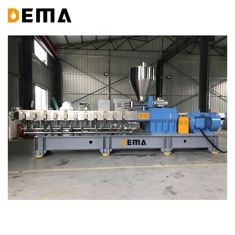 DEMA Plastic Pellets ABS PE HDPE Pelletizer Compounding Extruder Machine