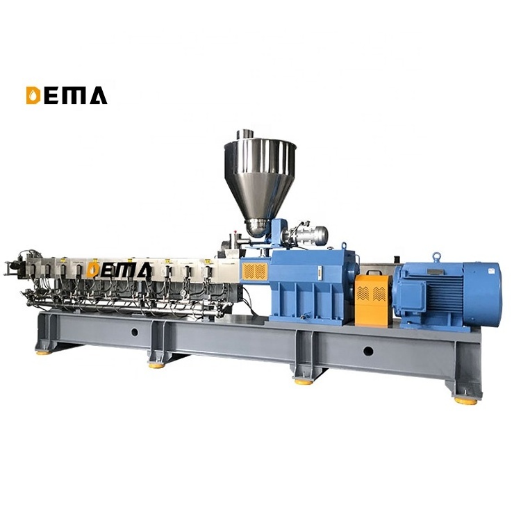 DEMA Plastic Pellets ABS PE HDPE Pelletizer Compounding Extruder Machine