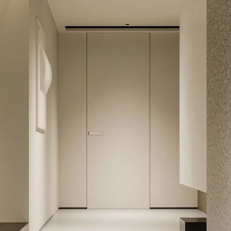 Latest Design Modern Commercial Frameless Interior Flush Concealed Invisible Wood Room Hidden Secret Door Hidden