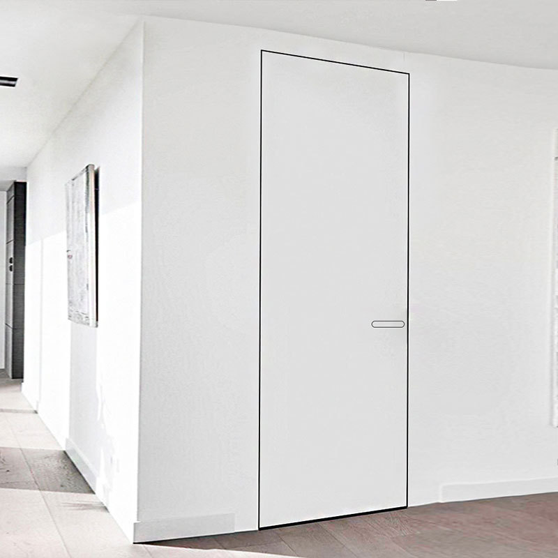 Frameless Interior solid wood multi-layer door Concealed Invisible Wood Room Hidden Door interior doors